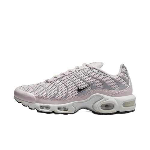 Nike Air Max Plus - Zapatos para mujer (DZ3671-100, blanco/negro/rojo picante/citron pulse), Violeta platino/hueso claro/plateado metálico/cromo, 40.5 EU