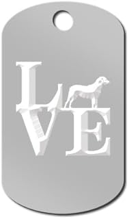 Mister Petlife Love Chesapeake Bay Retriever Engraved Keychain/GI Tag Park Chessie CBR Silver