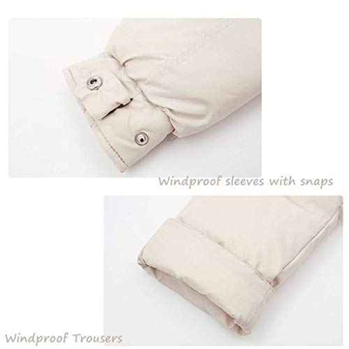 Letuwj - Piumino con cappuccio, 2 pezzi Nero 1-2