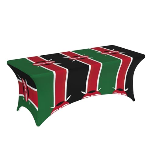 Housse de table extensible rectangulaire Kenya 1,8m élasthanne mariage fête