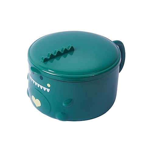 Cabilock 1Pc Lidded Insulated Stainless Steel Noodles Bowl for Students Capacity Green for Rice Soup and Snacks Lightweight and Portable Food Holder