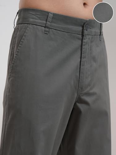 Image of Highlander Men's Carperter Fit Casual Trousers| Relaxed Fit | Perfect for Casual Outings,Travel & Work Wear | Trouser for Men