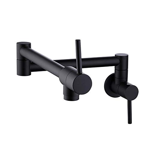 Grifos táctiles, grifos, grifos para relleno de ollas de cocina montado en la pared, grifo de agua fría de doble mango giratorio 360 telesmultifunción, grifo de cocina fregaderos de cocina dibujo
