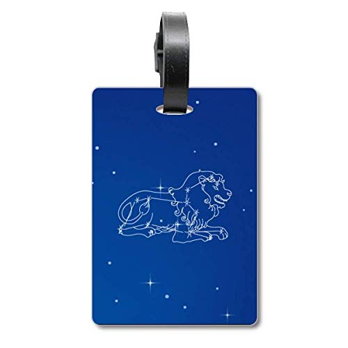 Étiquette d'identification pour valise Star Universe, chic motif constellation du Lion