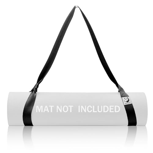 Slim Panda Correa Esterilla Yoga, Ajustable Algodón Cinta de Yoga para Todos los Tamaños de Esterilla de Yoga, Elástico Cinturon Yoga para Pilates,Estiramientos y Fitness(Excluyendo Esteras de Yoga)
