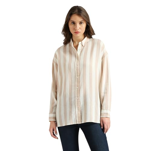 Pepe Jeans Women's Regular Fit Striped Shirts