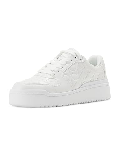 Calvin Klein Women's Aelora Sneaker, White 141, 5