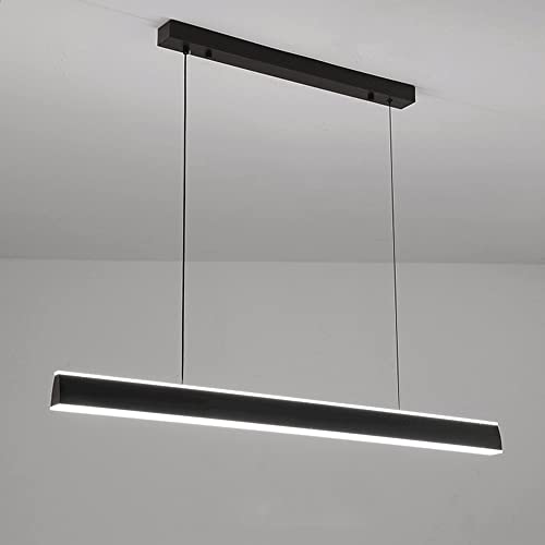 Lustre LED double face avec ligne métallique réglable pour plafond de salle à manger
