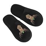 MULIHU Deer Head Slippers Winter Indoor and Outdoor Slipper Warm Cozy Soft Lightweight House Shoes Fuzzy Slip-On Slipper Large