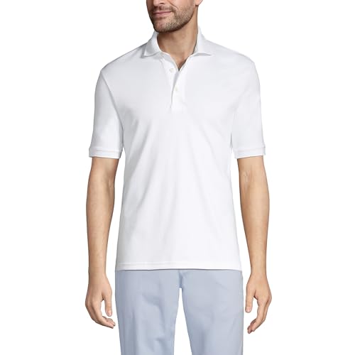 Lands' End Men's Short Sleeve American-Grown Supima Cotton Polo Shirt