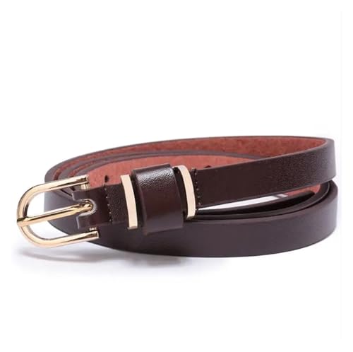 Women's Skinny Leather Belt Solid Color Waist Or Hips Ornament Girls 1.5cm Wide Waistband 10 Sizes To Choose From(Coffee,4X-Large)