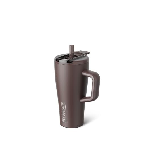 Image of BruMate Era Flip 20oz Kids Tumbler with Covered Flip Down Straw | 100% Leakproof Insulated Kids Cup | Made of Stainless Steel | Cup Holder Friendly | 20oz (Java)