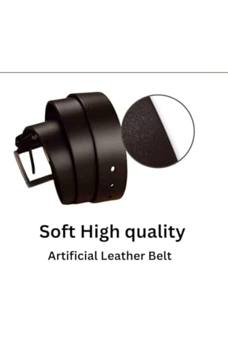 Image of YOOKO Brown Artificial Leather Belt | PU Waist Belt for Men