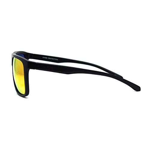 Kush Flat Top Horn Rim Color Mirror Plastic Gangster Sunglasses3