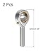 uxcell 2pcs POSB6 Male Rod End Bearing 3/8 Inch Bore and 3/8-24 Right Hand Thread, Self-Lubricating Joint Rod Ends, Includes Jam Nut