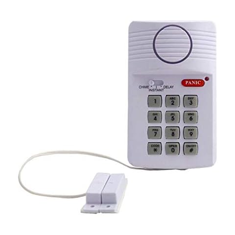 Loud Wireless Door Alarm Security Pin Panic Keypad Home Alarm Systems Home Security Door & Window Sensors For Home Office Garage Shed Cover