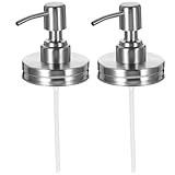 Besportble 2 StüCk Edelstahl Flaschenpumpendeckel 7.28In FüR Lotion Seife Spender Auslaufsicherer...