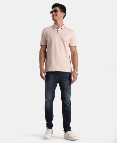 Image of Jockey 3911 Men Super Combed Cotton Rich Solid Half Sleeve Polo T-Shirt (Prints May Vary)