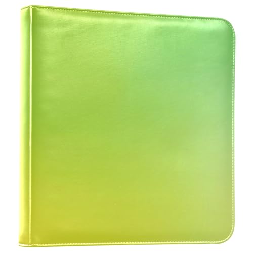 Álbum de fotos decorativo de color verde claro y amarillo degradado, álbum de fotos autoadhesivo de 4 x 6, 5 x 7, 6 x 8 pulgadas, álbum de fotos para