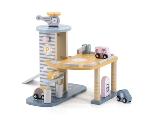 Garage en bois Viga idée cadeau anniversaire garçon et fille 3 ans