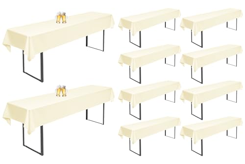 Nappe de table à bière 100x250 cm beige imperméable universelle - 2
