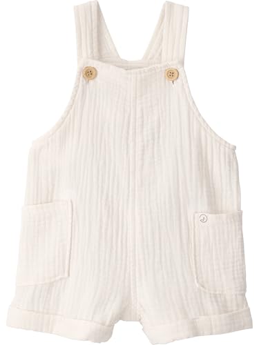 Little Planet by Carters Neutral Organic Cotton Gauze Shortall Cream 9M