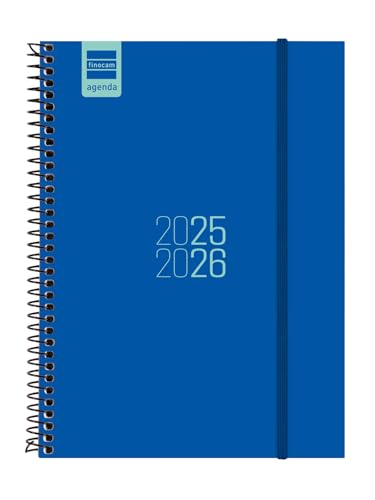 Finocam   Agenda Espir Curso 2025 2026 Semana Vista Horizontal Septiembre 2025  Agosto 2026 (12 meses) Azul Español