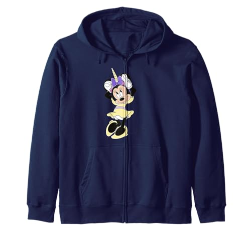 Minnie Disney hoodie zippé enfant veste à capuche rose licorne