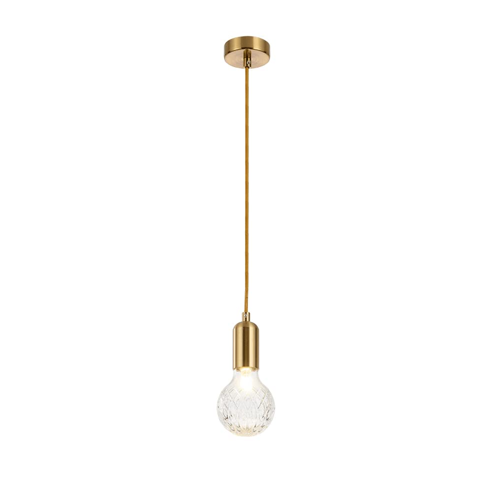 Suspension boule de verre dorée pour créer une ambiance café dans votre couloir