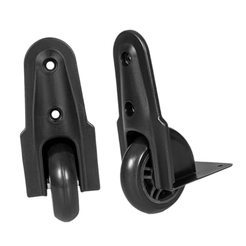 2 Pieces Luggage Directional Casters Wheels Replacement Roller Lightweight Multipurpose Black Color PVC Repair Parts