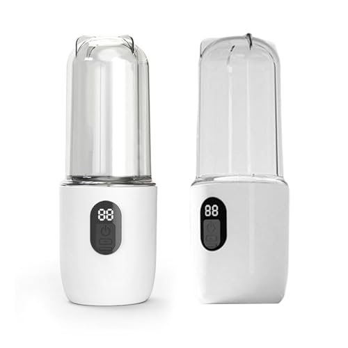 Imagen de Ycauty Licuadora PortátilTaza Exprimidora Eléctrica Inalámbrica Recargable por USBcon Tapa Mezcla Potente para Gimnasio Viajes Cocina Blanco