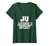 Womens Jacksonville Dolphins Sportsmanship Logo Officially Licensed V-Neck T-Shirt