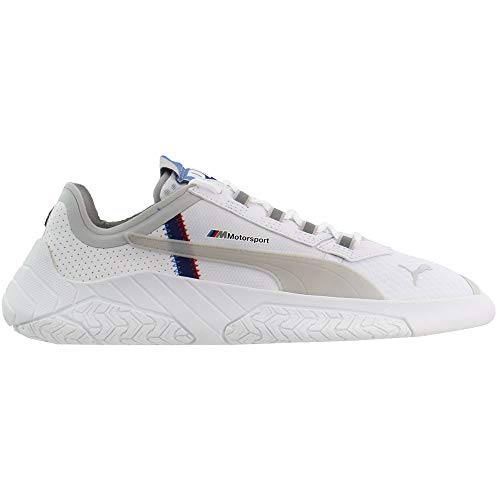 PUMA PUMA Mens BMW Motorsport Replicat-x Sneaker, PUMA Mens White-PUMA Mens White-Blueprint, 10.5