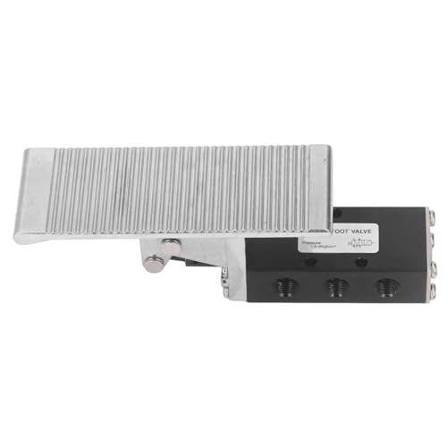 YDuupxe Fußpedal-Pneumatikventil, Steuerventil aus Aluminiumlegierung, 5-Wege-2-Positionen für Luftmedium, Geeignet für den Einsatz in Maschinen