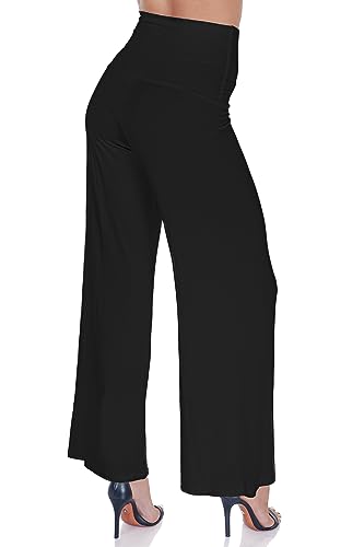 Simply Ravishing Women's Casual Solid High Waist Palazzo Pants (Size: S-5X)4
