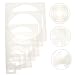 HOMSFOU 8Pcs Plastic Wall Painting Stencils Round Hollow-Out Templates for DIY Home Decor Washable Multi-Function Drawing Tools for Boys and Girls and Adults