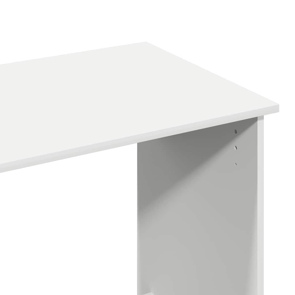 Scrivania Bianca in Legno Ingegnerizzato, 102x50x75 cm | Tavolo PC per camera da letto, studio e soggiorno, con ampio spazio per documenti e sicurezza anti-ribaltamento.