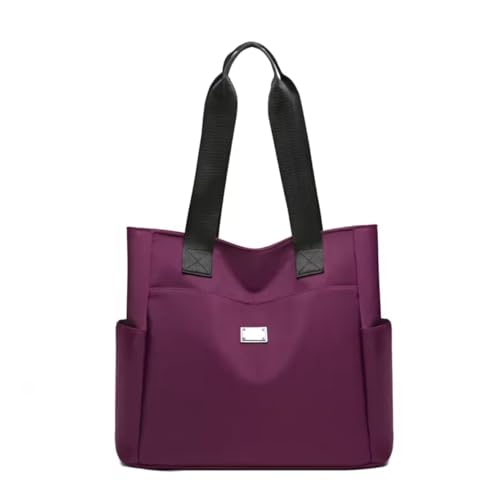 Bolsa Feminina Ombro Tactel Espaçosa Trabalho Academia Elegante Casual Nylon marca ALWY (Roxo)