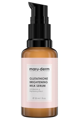 maru.derm Glutatión Suero Lácteo Iluminador, Crema Hidratante, Alpha Arbutin, Suero Iluminador Facial, Tratamiento para el Cuidado de la Piel | 30 ml