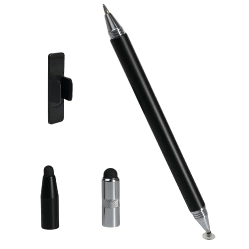 Stylet Universel 4 en 1, Compatible Tablettes, Smartphones, iPhone, iPad, Samsung, Huawei, Stylo Précis Capacitif, Stylet de Dessin pour Écrans Tactiles