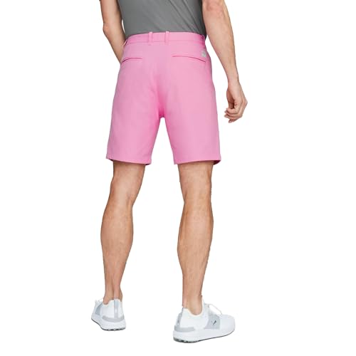 Image of PUMA GOLF Womens Dealer 8 Shorts, Pink Mist, 32W X 8L US