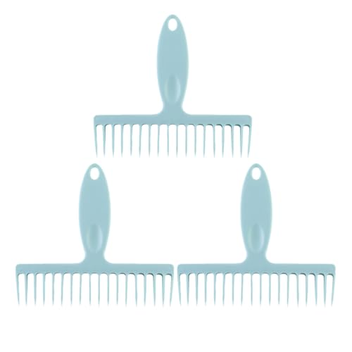 ibasenice Lot de 3 Peignes Dépilatoires Manuels en Plastique Poignée Ergonomique, Outil Pratique pour Nettoyage de Balai et Élimination des Poils, Accessoire de Nettoyage Maison