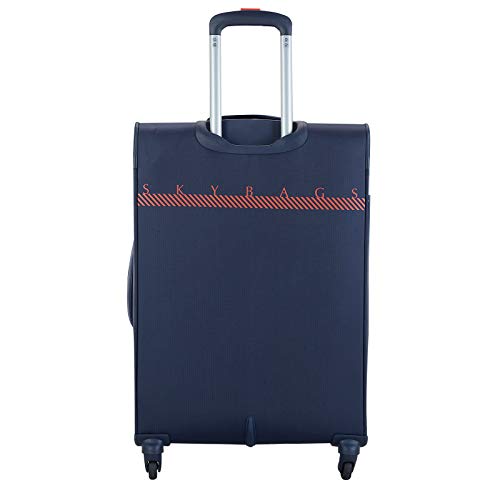 Image of Skybags Polyester Softsided Check-in Luggage 70.5 Cm Polyester Soft 4 Spinner Suitcase (Navy Blue, Stairw71Nbl)