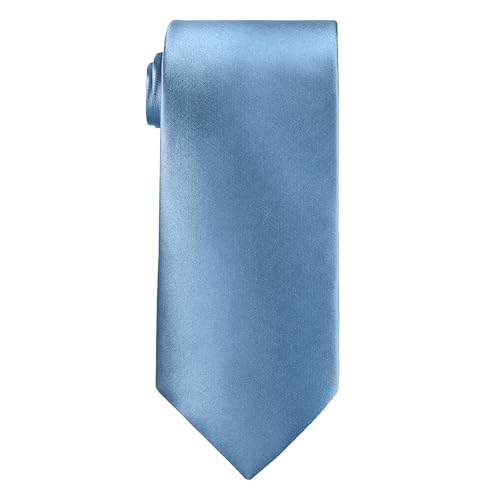 Trimming Shop Cravate Polyester Souple pour Tenue Habillée, Mariages, Bal, Célébration, Fêtes, Unisexe Design Classique - Bleu Ciel, Largeur 5cm