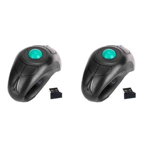 Souris optique trackball sans fil 2.4G contrôle au doigt et précision accrue pour PC Mac