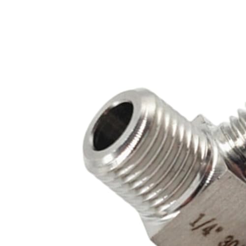 Codo de acero inoxidable de 90 grados rosca macho NPT de 1/2 a 1/4 4