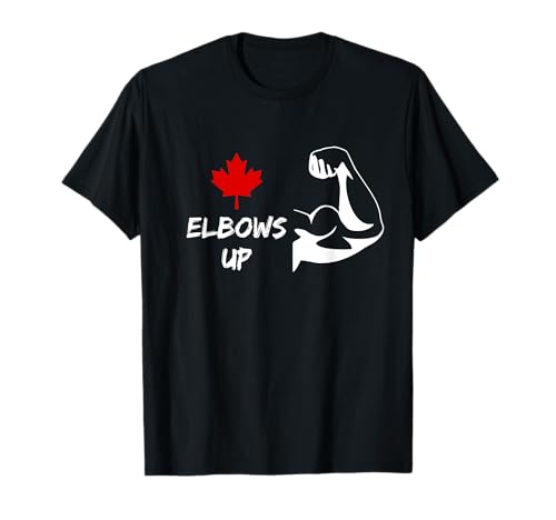 Elbows Up Canada Est 1867 Proud Canadian Strong Canada Flag Camiseta