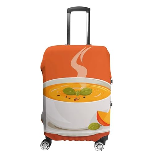 Carry on Luggage Cover Pumpkin Soup Suitcase Covers for Luggages Tsa Approved Travel Luggage Sleeve Protector Elastic Suitcase Protector Anti-Scratch Washable Fits 19-30 Inch Case -L