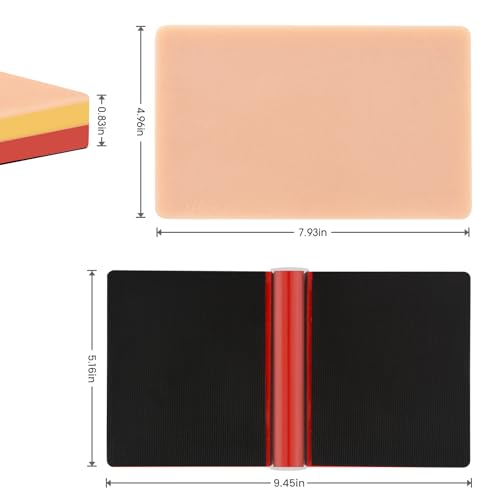 Image of Medarchitect Silicone Skin-Like Suture pad with Hook & Loop Device for DIY Wounds for Medical and Veterinary Students Suture Practice and Training