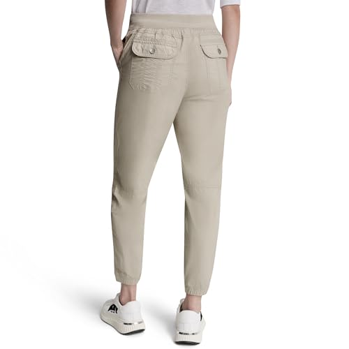 Image of DKNY Women's High Rise Bungee Waist Seamed Jogger with Pockets